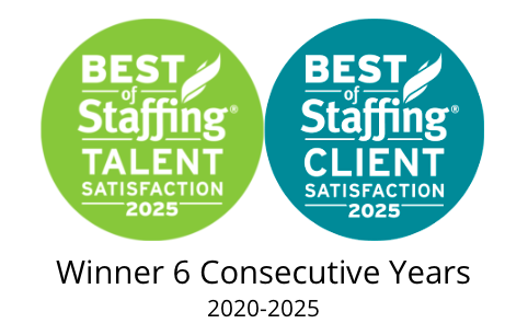 Best of Staffing - Talent & Client Satisfaction for 6 Consecutive Years